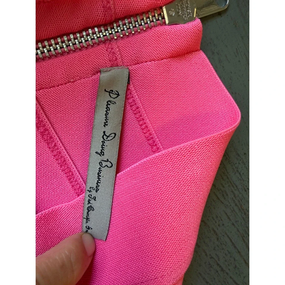 Pleasure Doing Business Hot Pink Bandage Mini Skirt Bodycon Back Zip Small